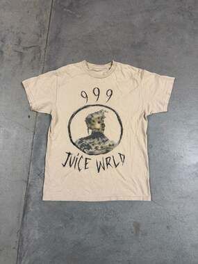 Juice WRLD 999 Club Graphic T-Shirt Beige Medium